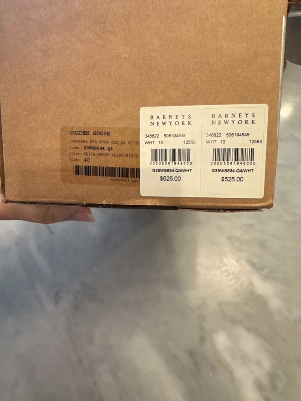 100% Authentic Golden Goose White, Gray and Yellow Sneakers w/ Yellow Laces - Picture 5 of 16